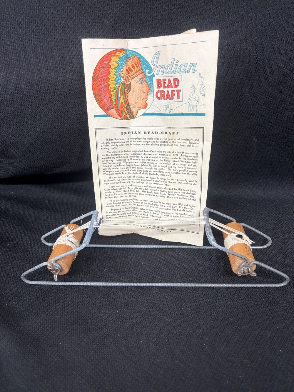 Vintage 1935 Walco Indian Bead Craft Kit